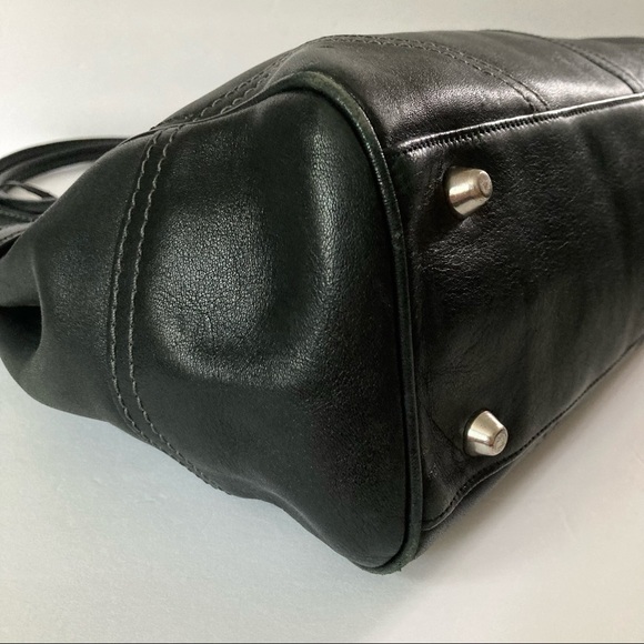 COACH Hamptons Satchel F08A71 Black Leather Bag - Picture 8 of 16